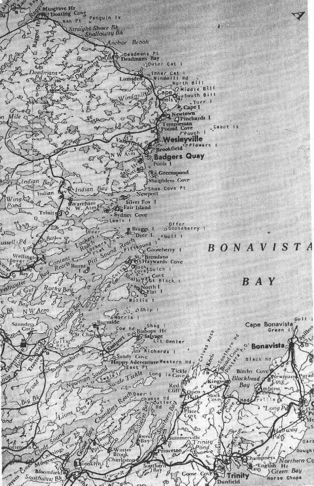 Map of Bonavista Area