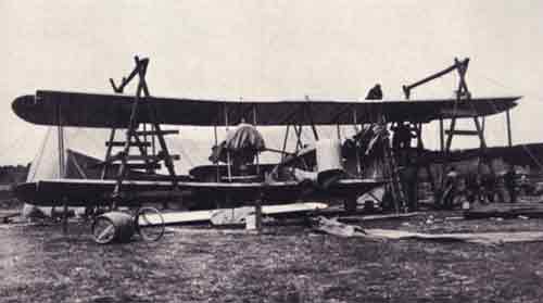 Assembling the plane on Lesters Field