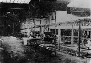 The plane under construction in England