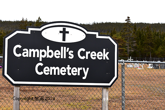 Cemetery sign