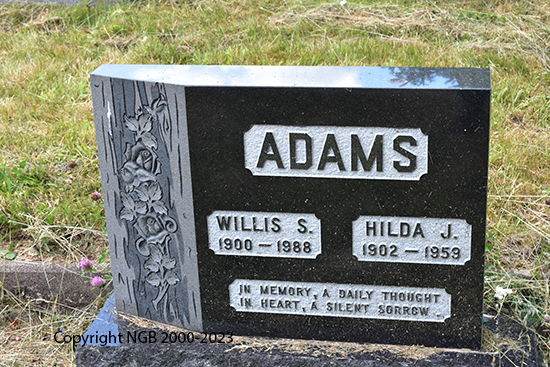 Willis S. & Hilda J. Adams