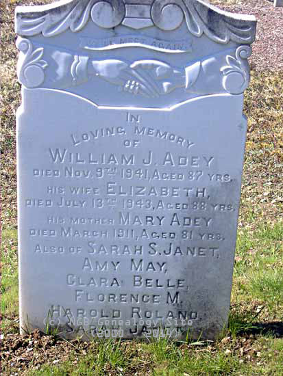 William and Elizabeth Adey with their mother and six children