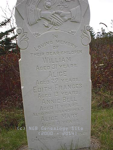 William, Edith Frances, Annie Bell, & Alice Mary Barnes