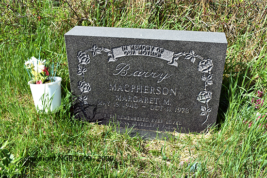 Margaret M. Barry<br>
 (MacPherson)