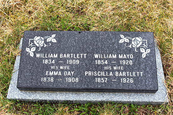 William Bartlett, Priscilla Bartlett, William Mayo & Emma Day