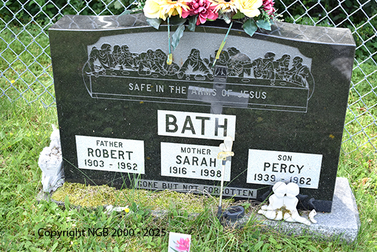 Robert, Sarah & Percy Bath