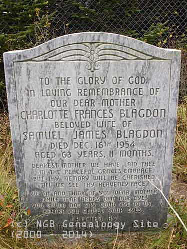 Charlotte Frances Blagdon