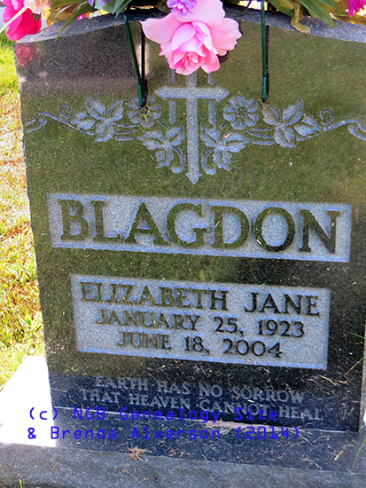 Elizabeth Jane Blagdon