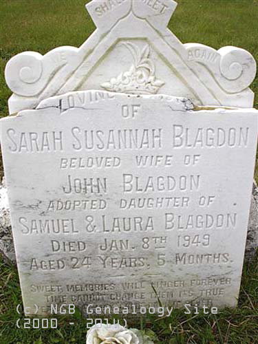 Sarah Susannah Blagdon