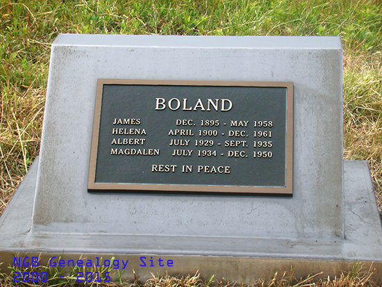 James & Helena Boland, etc.