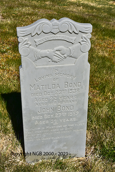 John & Matilda Bond