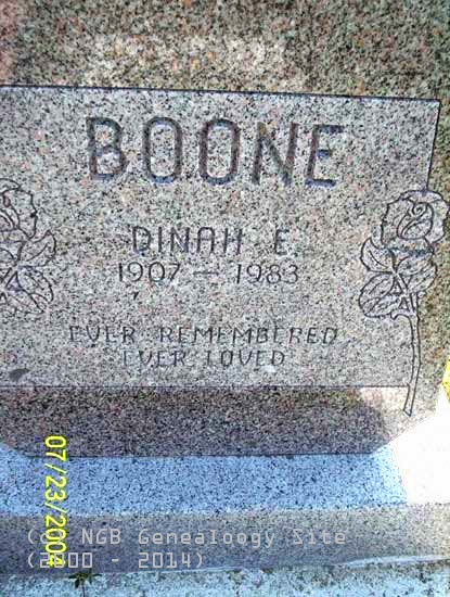 DINAH BOONE