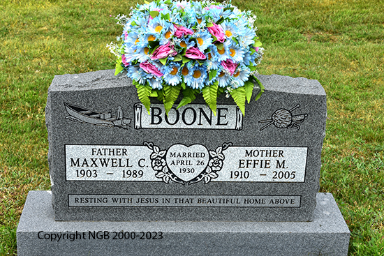 Maxwell C. & Effie M. Boone