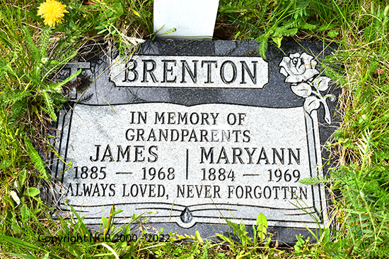 James & Mary Ann Brenton