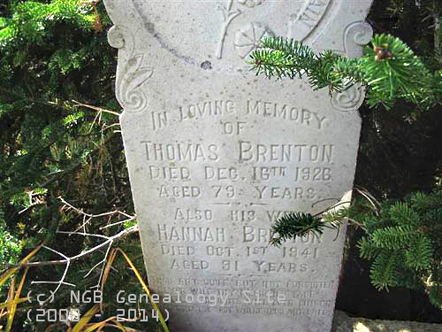 Thomas & Hannah Brenton