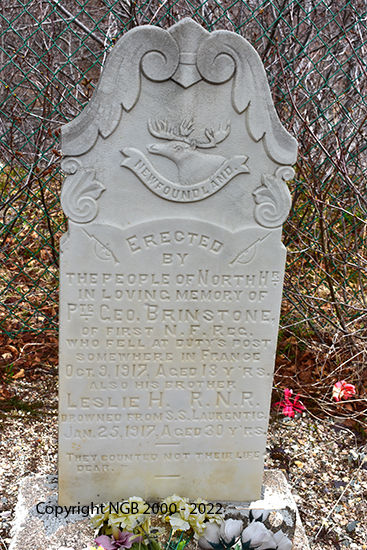 Pte. Geo & Leslie H. R.N.R. Brinston