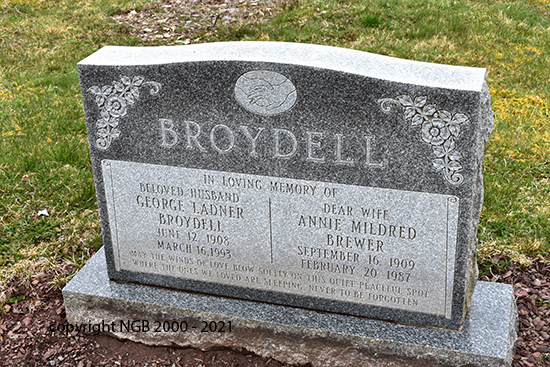 George Ladner Broydell & Annie Mildred Brewer Broydell