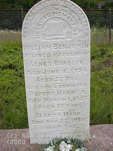 William Benjamin, Rupert Haynes & Gladys Maud Burdock