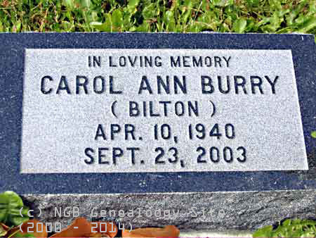 Carol Ann BURRY