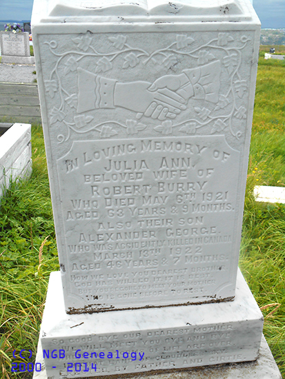 Julia Ann & Alexander George Burry