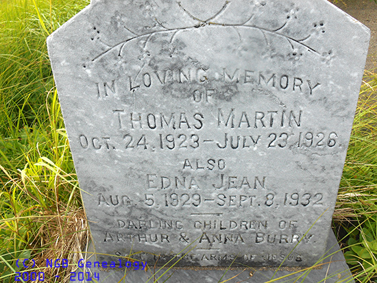 Thomas Martin & Edna Jean Burry
