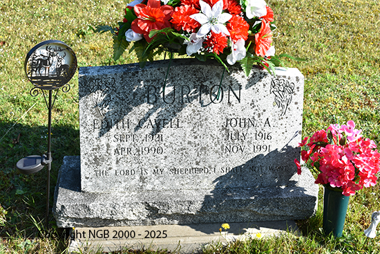 John A. & Edith Cavell Burton