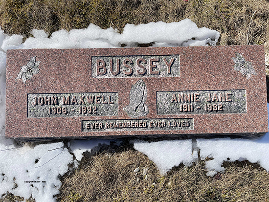 John Maxwell & Annie Jane Bussey