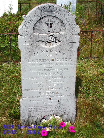 Lawrence, Honora, Mary & Bernard Carew