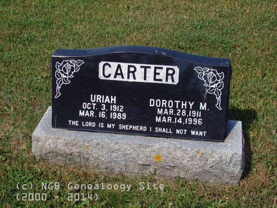 Uriah and Dorothy M. Carter