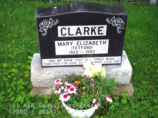 Mary Elizabeth (Tetford) Clarke