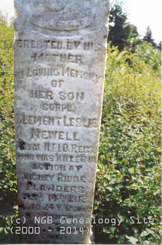 Clement Leslie Newell Headstone