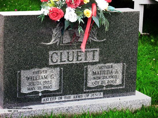 William G & Matilda A Cluett