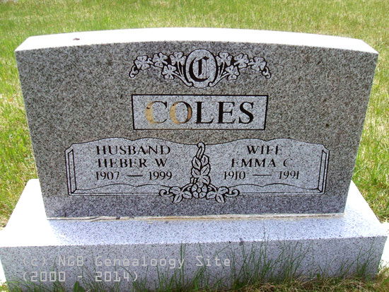 Heber W. & Emma C. Coles