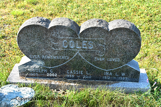 Joseph G., Cassie L. & Ina L. W. Coles