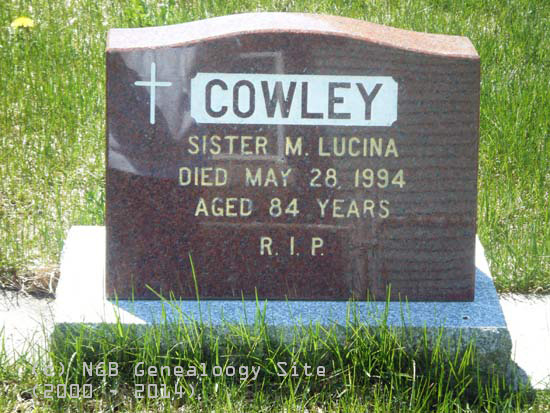 Sr. M. Lucina Cowley
