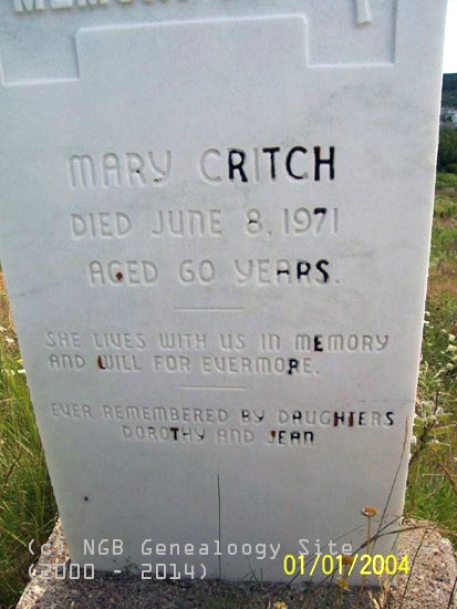 MARY CRITCH