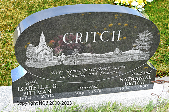 Nathaniel & Isabella G. Pittman Critch
