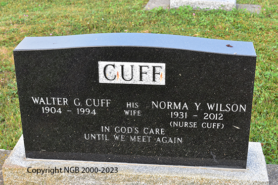 Walter G. & Norma Y. Wilson Cuff