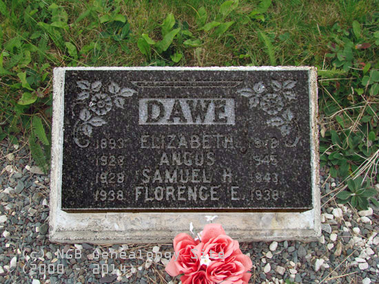 Elizabeth, Angus, Samuel and Florence Dawe