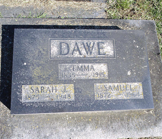Emma, Sarah J. and Samuel Dawe
