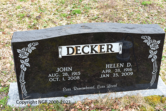 John & Helen D. Decker