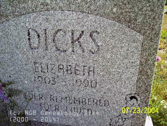 ELIZABETH DICKS
