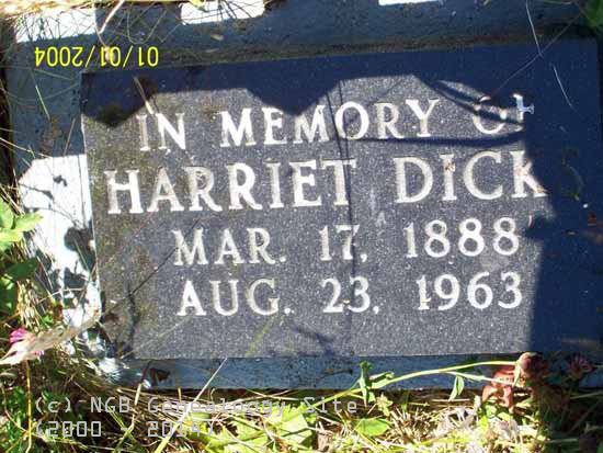 HARRIET DICKS