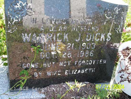 WARWICK DICKS