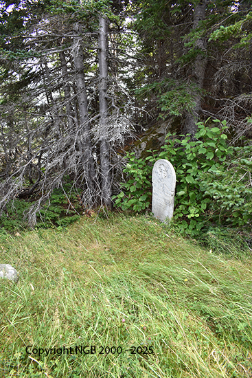 View of headstone