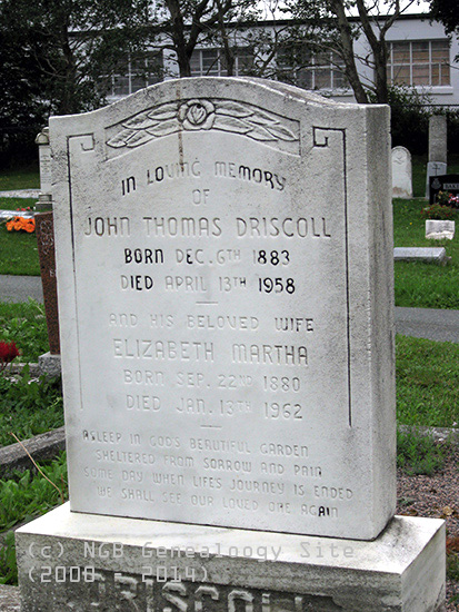 John Thomas & Elizabeth Martha Driscoll