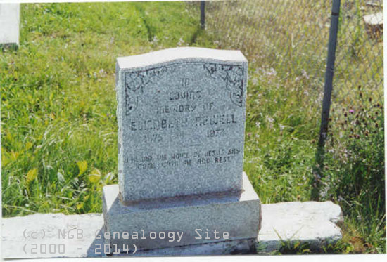 Elizabeth Newell Headstone