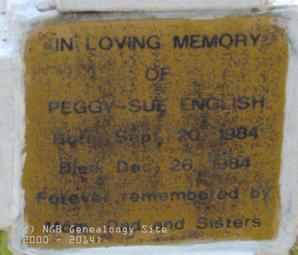Peggy Sue English nameplate