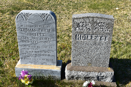 Thomas Philip & Bridget Hollett