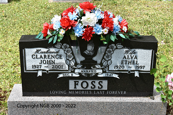 Clarence John & Alva Ethel Foss